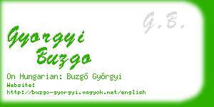 gyorgyi buzgo business card