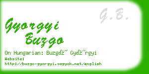 gyorgyi buzgo business card